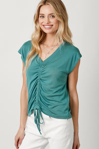 Ruched Front Modal Top