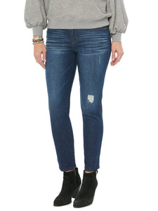 "Ab"solution® High Rise Distressed Blue Denim Skinny Jeans