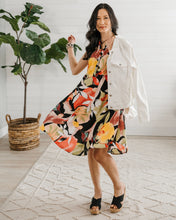 Load image into Gallery viewer, Floral A-Line Henley Dress with Pockets

